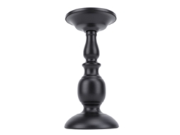Porta-velas Baok-Retro em ferro, elegante e decorativo, em metal, para mesa, casamento, jantar, festa, aniversário, preto.