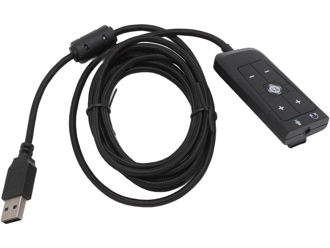 Adaptador de Placa de Som Usb SFUSHOS com indicador led para gamers Cloud Ii Series X/s