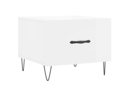 Mesa de Centro Madeira Processada Branco Brilhante MAISON EXCLUSIVE (50x50x40 cm)