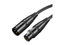 Lurelia Cabo Xlr Macho/fêmea 6 M Preto, Para Teclados, Pianos E Sintetizadores, Microfones