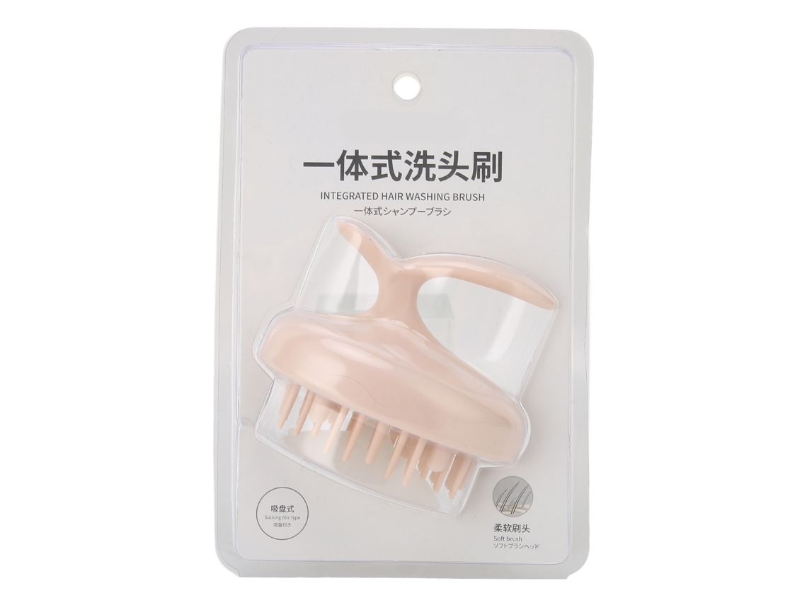 2026 Escova de Shampoo Ergonômica Portátil para Lavar Cabelos, Massagista de Couro Cabeludo e Esfoliante para Homens e Mulheres, Cor Rosa