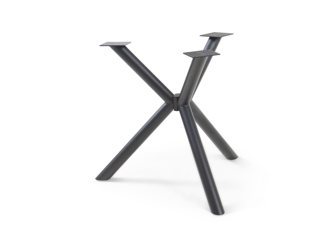 Armação De Mesa Viserinna Em Aço 94,5 X 94,5 X 73 Cm Preto [EN.CASA]