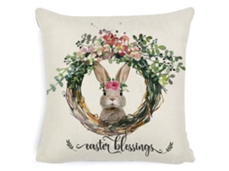 Capas De Almofada De Páscoa Com Coelho E Ovo Da Laxiscreed Para Decoração Festiva