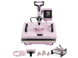 Prensa Térmica 8 Em 1 Rosa 30x38 Cm Com Controlo Digital Tekmaquinas