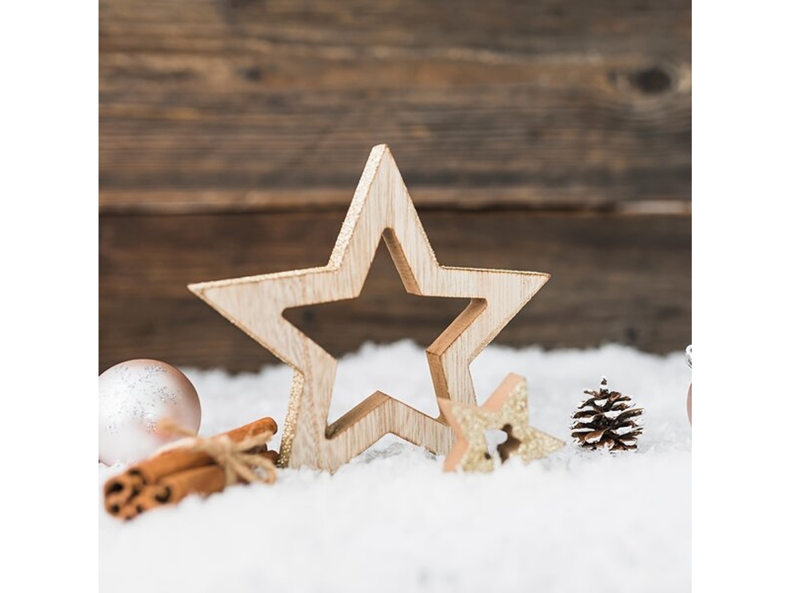 100 Peças De Decorações De Estrelas De Madeira Vayotoy