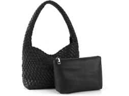 2026 bolsos e Carteras de Couro Tecido para Mulher Bolsa de Ombro Versátil Carteira Feita À Mão Moda