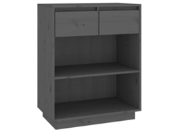 Armário Console 60x34x75 Cm Pinho Maciço Cinza MAISON EXCLUSIVE