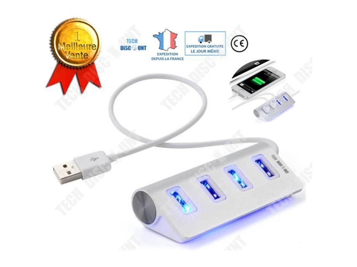 Tomada Usb Prática Branca 4 Portas Compacta Design Para Viagem Brilvibera