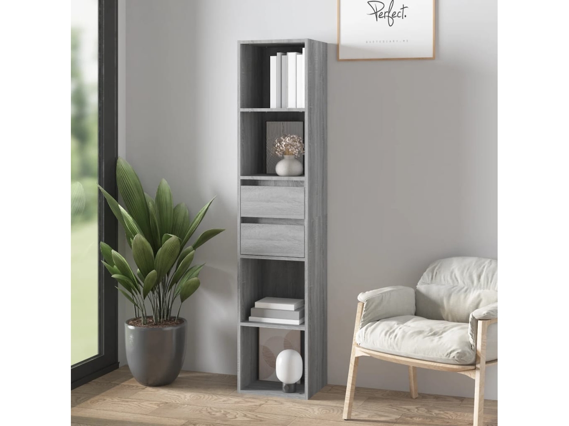 Vidaxl Estante 36x30x171 Cm Derivados De Madeira Cinzento Sonoma