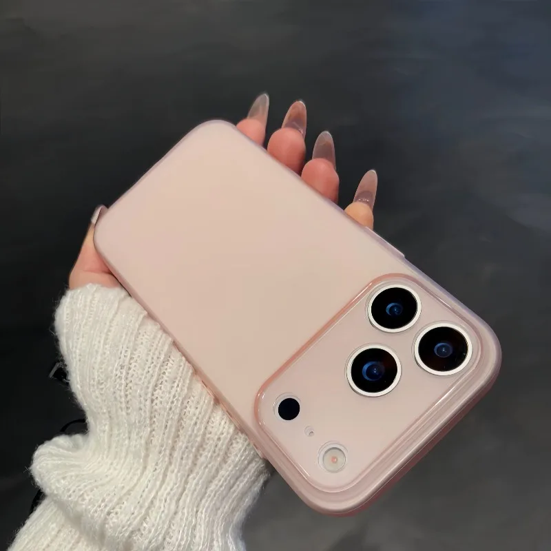 Capa Ultrafina De Tpu Para Iphone 16 (rosa Claro), Fosca E Semitransparente.