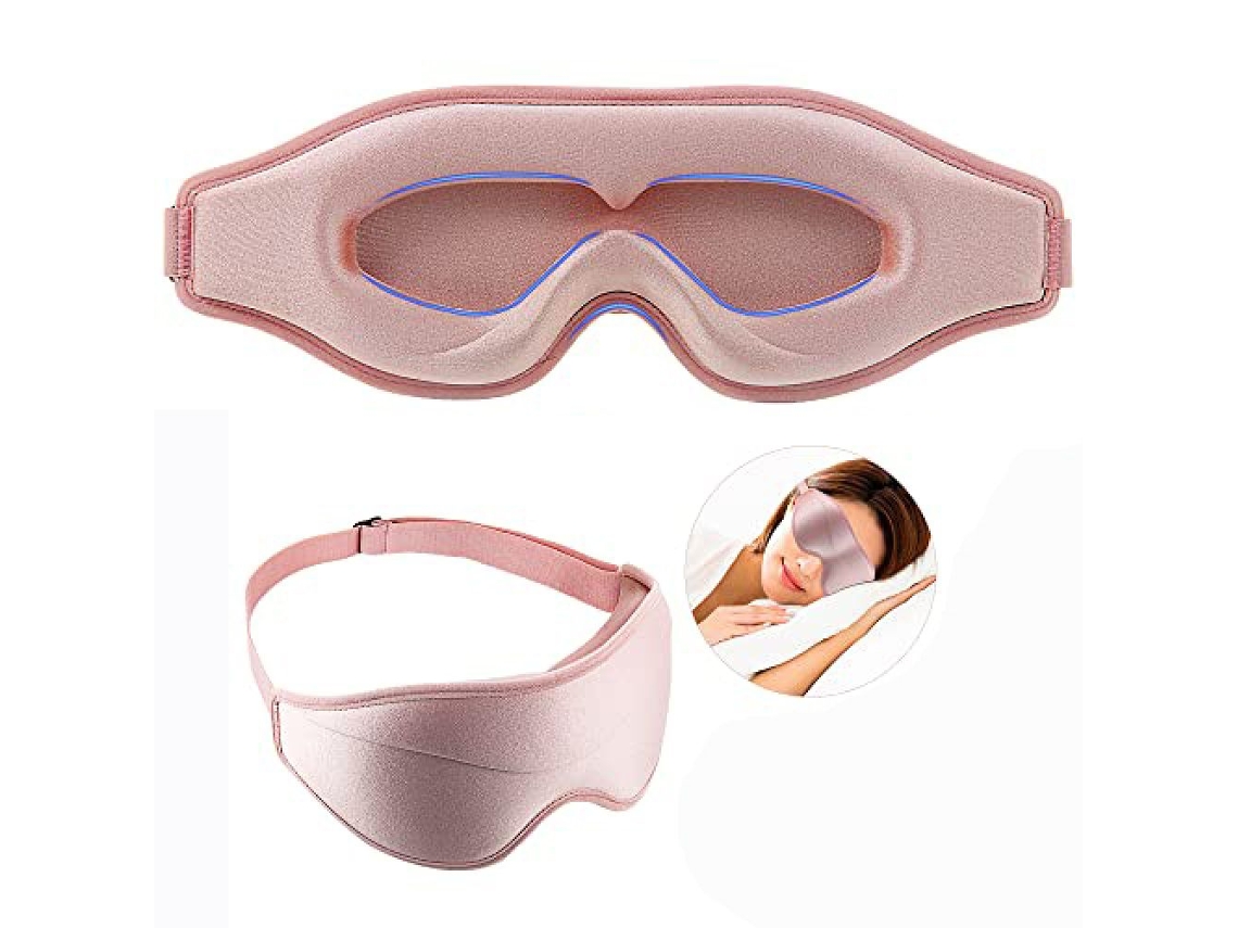 Máscara de Dormir Feminina com Óculos 3d, Confortável para os Olhos AQUAFORGE