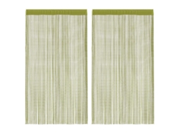 Vidaxl Cortinas De Fios 2 Pcs 140x250 Cm Verde