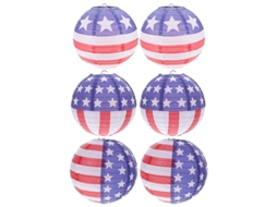 6Pcs Lanterna de Bandeira Americana ALLINLESS
