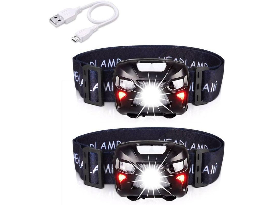 Lanterna Frontal Led Recargable Usb 400lm 8 Modos Ipx4 Sensor De Movimiento Ligera