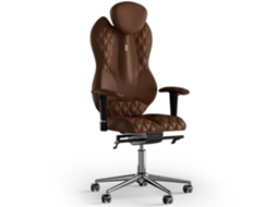 Cadeira de Escritório Ergonómica KULIK Grand Stitching PU Couro (Castanho -130x50x50cm)