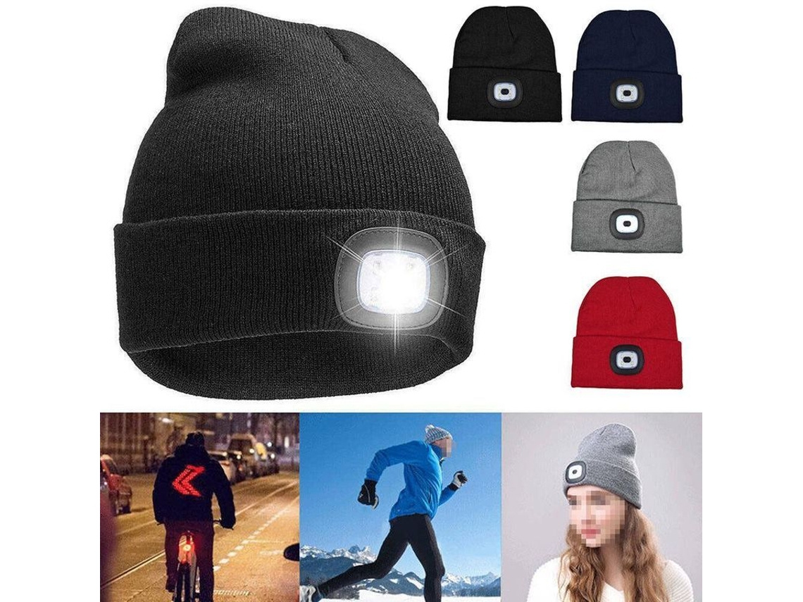 2026-gorro Led Com Bateria Recarregável Usb Unissex Para Caça Camping Corrida Passeio De Noite Azul