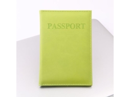 Porta-passaporte Em Couro Sintético Com Compartimento Para Documento De Identidade(verde Claro)