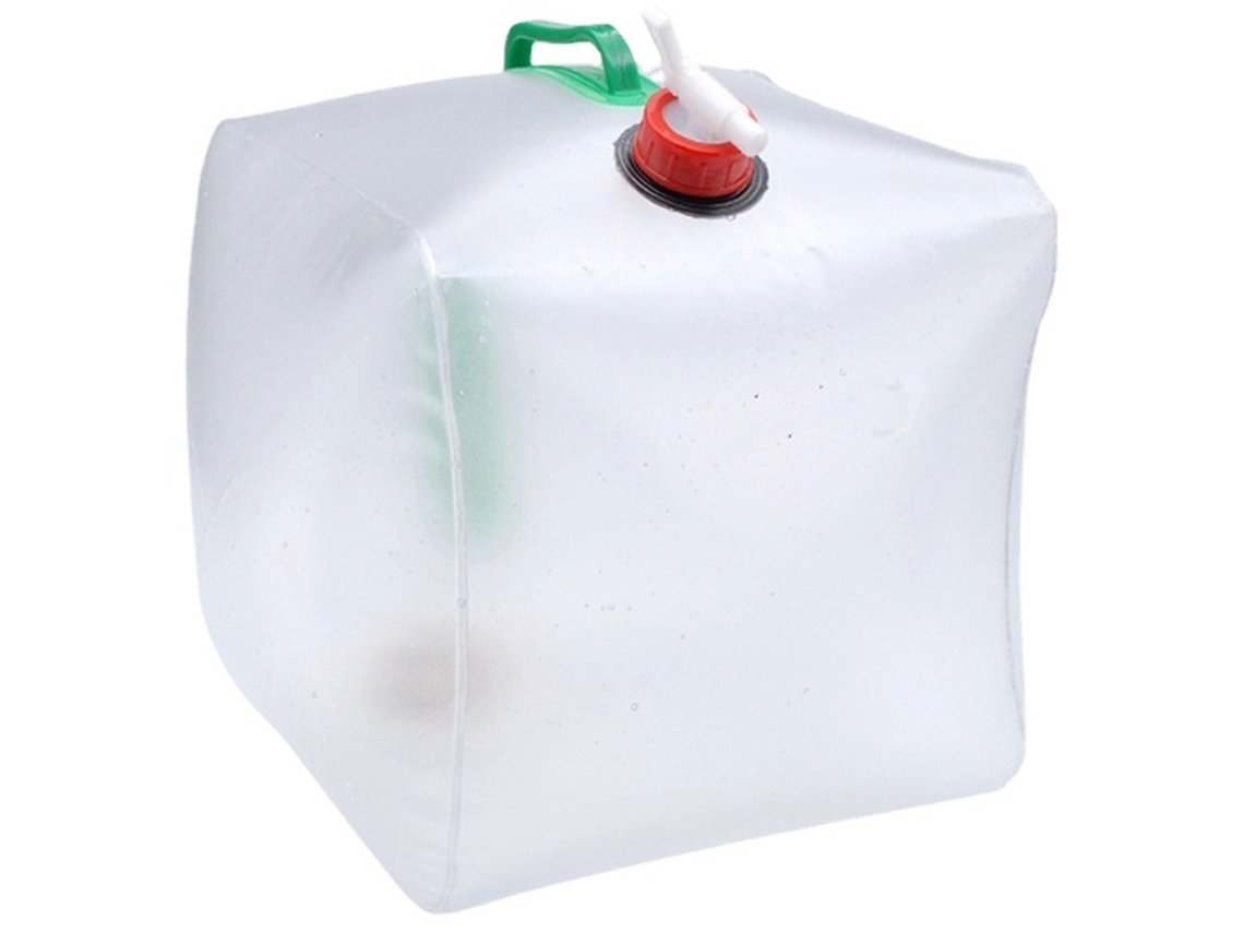 Lurelia Recipiente De Água Dobrável Plástico 27 X 1 Cm Transparente Torneira Sem Bpa Portátil Campismo
