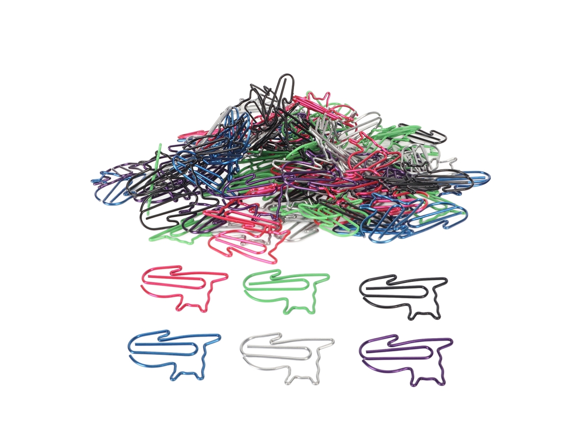 100 Clip Papel Animal Cute Vários Cores Lar Escola Escritório