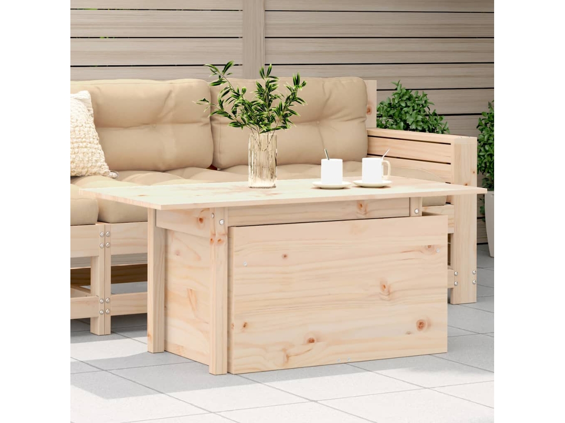 Vidaxl Mesa De Jardim 100x50x75 Cm Madeira De Pinho Maciça