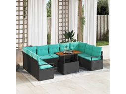 Vidaxl Conjunto De Sofá De Jardim 10 Unid. 9-número De Lugares