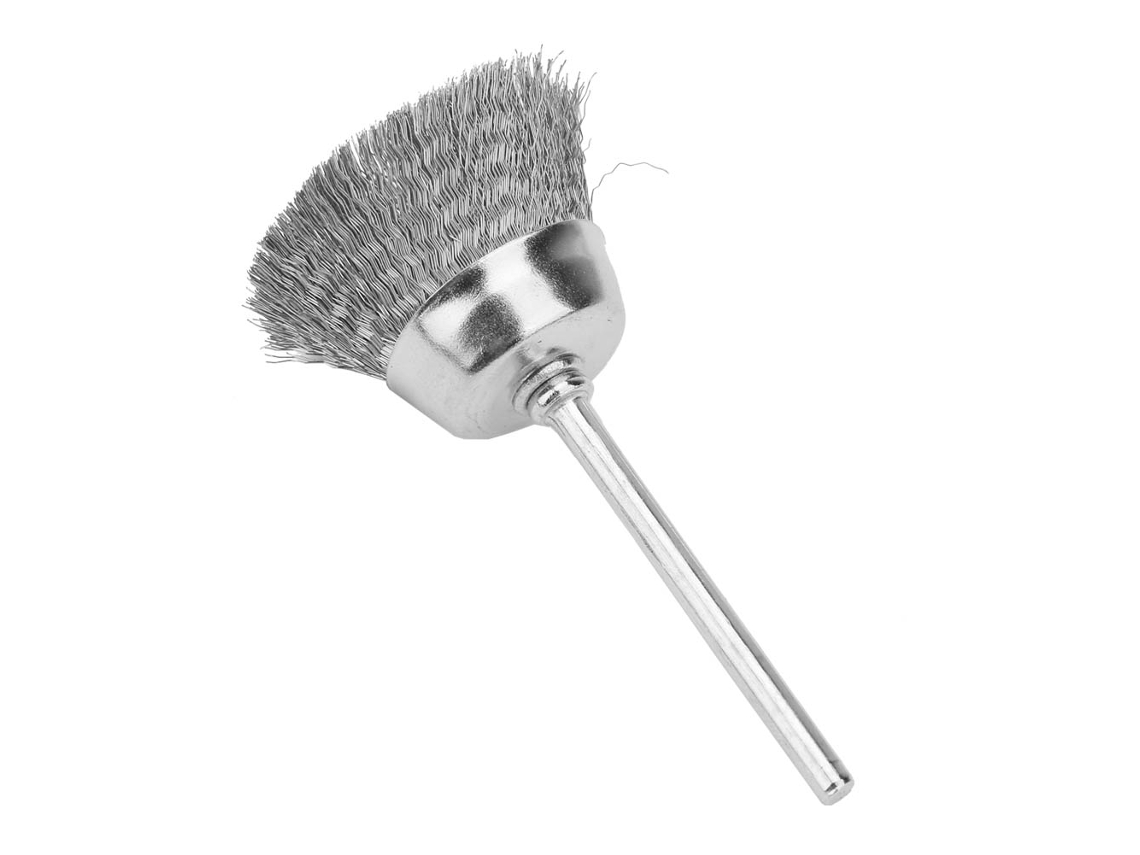 10 Pincéis De Polimento De Aço Com Cabeça Profunda Do Tipo Copo (3*25mm)