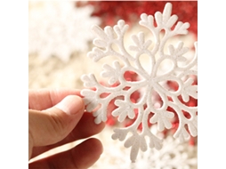 Cordões Flocos Neve Natal Azuis 10cm 40 Peças