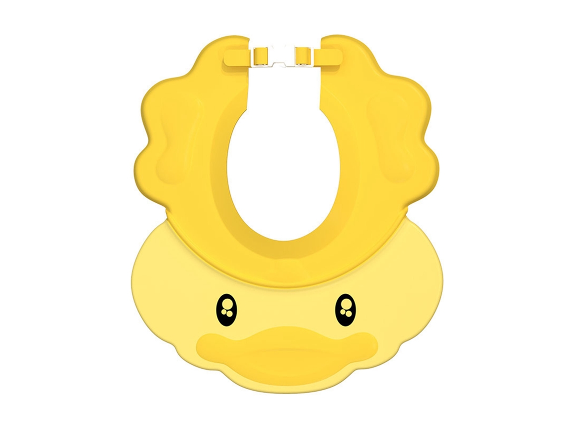 2026 gorro de Banho para Bebê Amarelo Flexível Macio com Fivela Gorro de Shampoo Impermeável