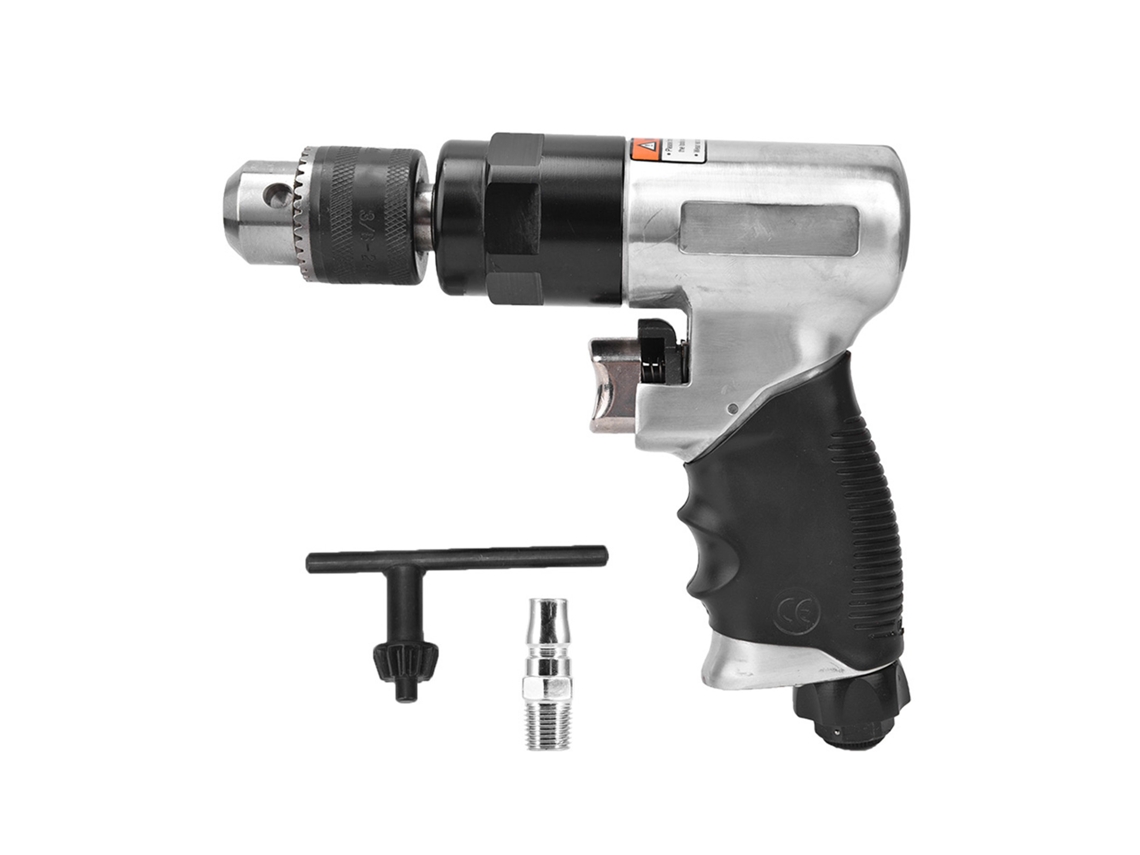 Taladro Pneumático De Pistola De 3/8 Polegadas Com Bloqueio Automático De Três Dentes, 1800 Rpm, Ferramenta Pneumática Manual