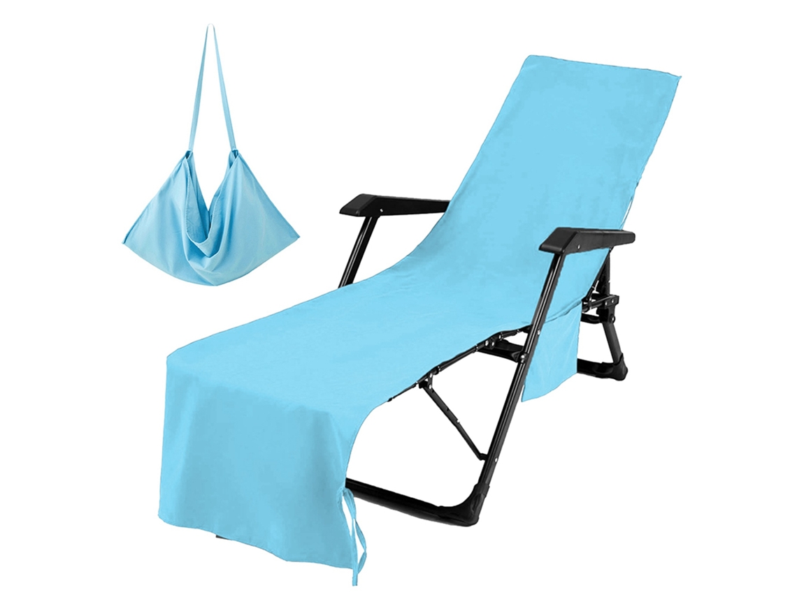Capinha Para Cadeira De Praia Com Bolsos Toalha De Fibra Ultrafina Extra Longa Para Cadeira De Lounge Salão