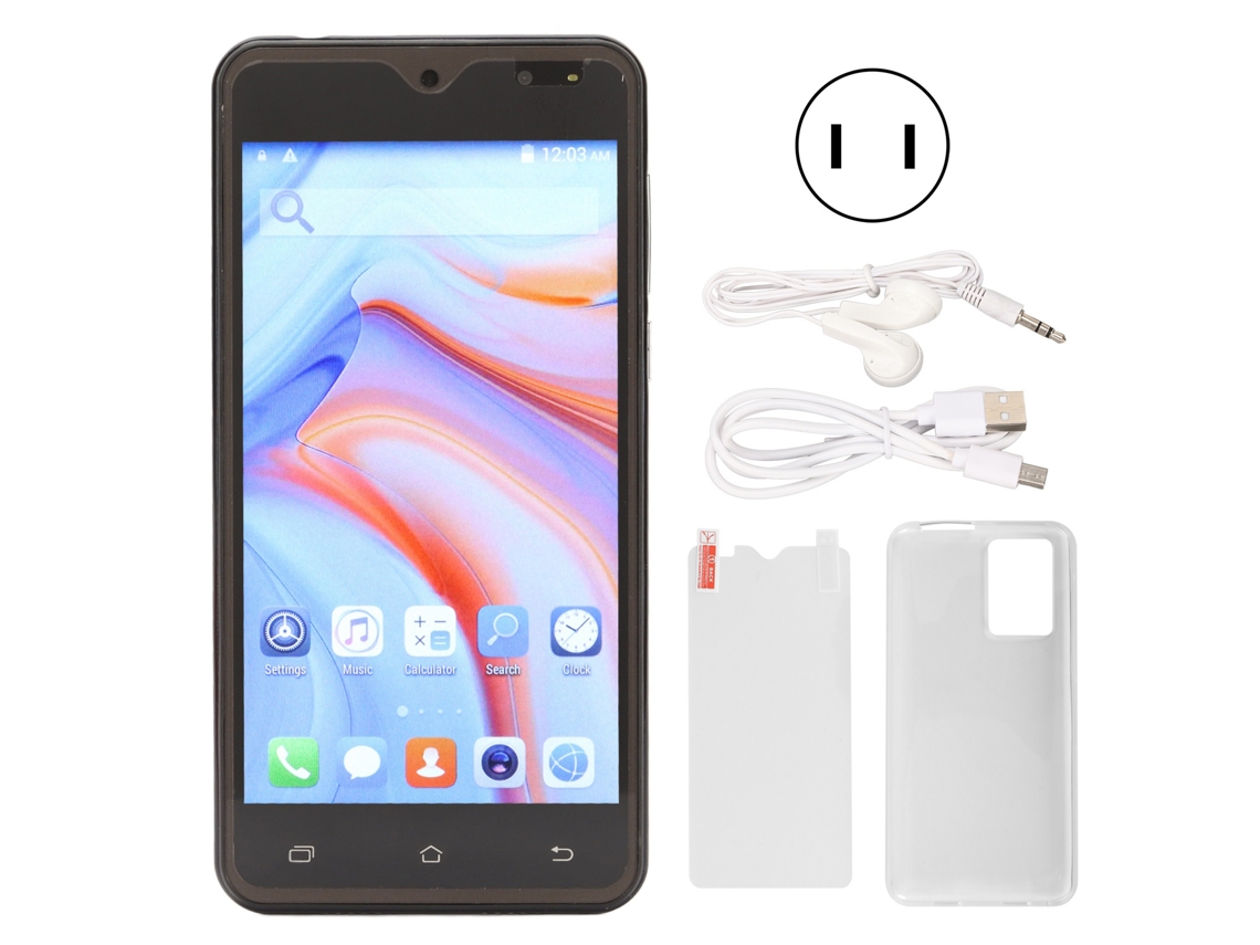 Mali smartphone 5 Polegadas 2gb 16gb Bateria 4800mah Mtk6580 8 Núcleos Android 11.0 Preto Us Plug