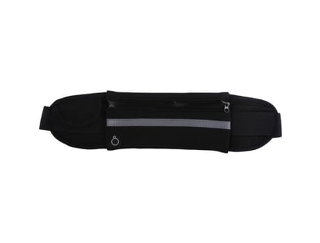 EFUTURE Phone Sports Fanny Pack com 2 Bolsos para Fone de Ouvido Faixa Reflexiva Cinto de Corrida À Prova D'Água Preto