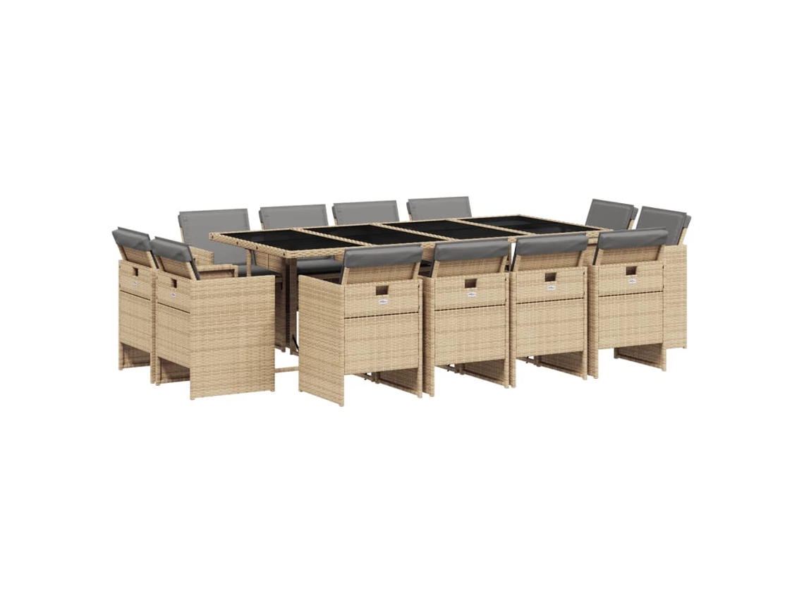 Garden Dining Set, Garden Dining Sets Vidaxl Bege Rattan / Vime (n/a)