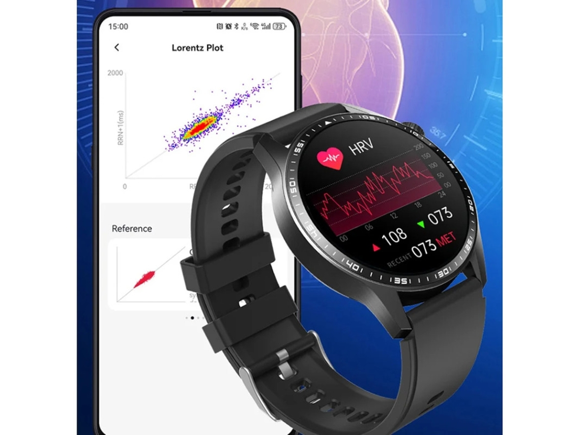 Smartwatch Com Monitoramento De Estresse Ecg Açúcar No Sangue Rastreamento de Ácido Úrico Chamadas Bluetooth Recurso Sos E Modos Esport Yizhood