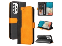 Capa De Couro Flip Com Suporte Para Samsung Galaxy A53 5g Com Costura Colorida