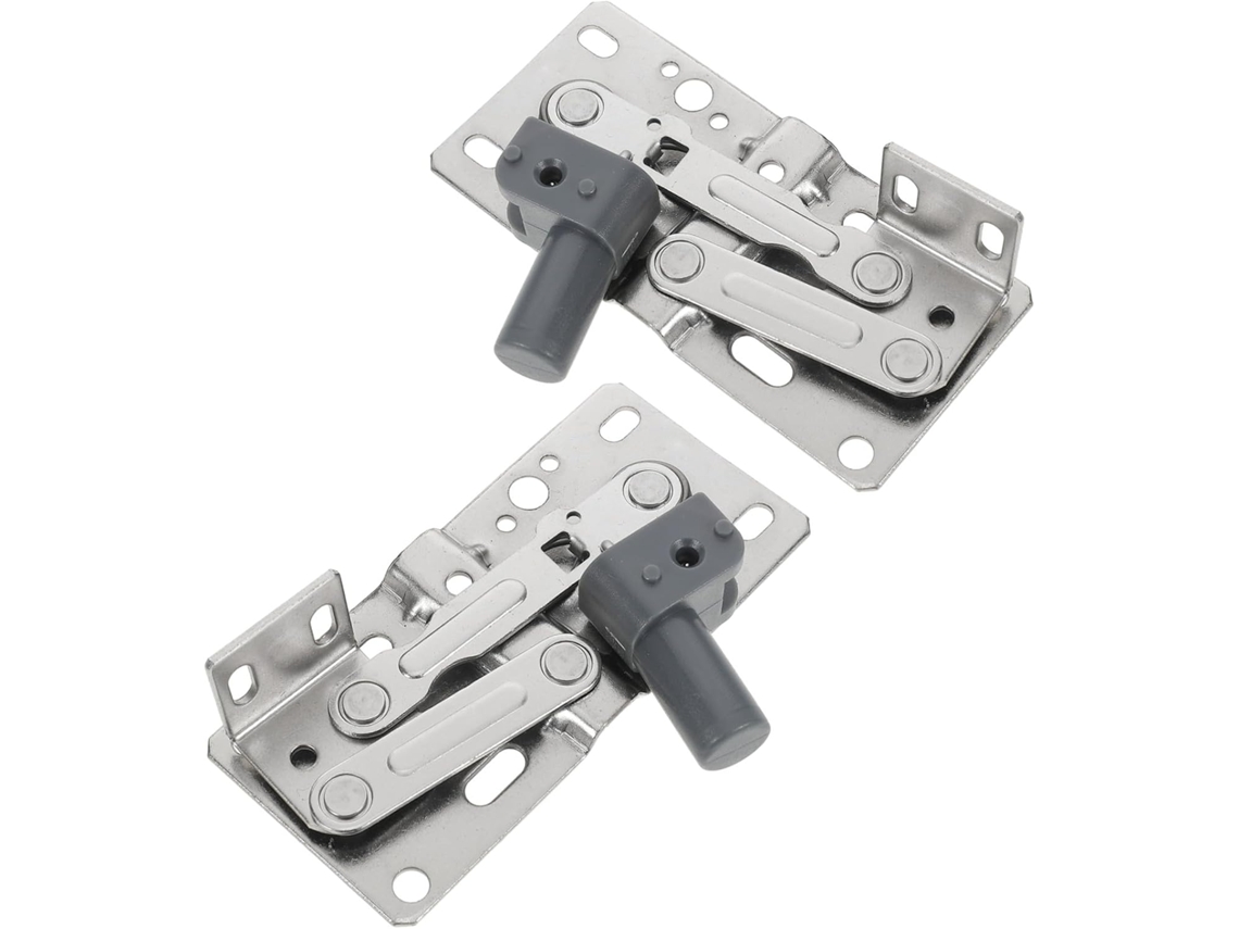 2 Dobradiças De Mola Prateadas Para Armário, Portas Com Inclinação 45