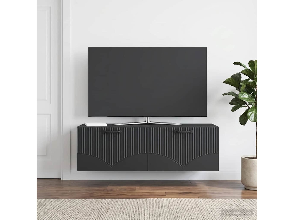 Vidaxl Gabinete de Tv de Parede Preto 98 X 41 X 30 Cm