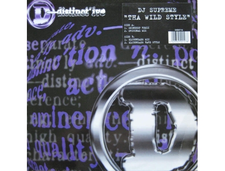 Tha Wild Style, Dj Supreme | Media Condition Very Good | 1 X Vinyl 12, 33 Â Rpm Distinctive Records (vg)