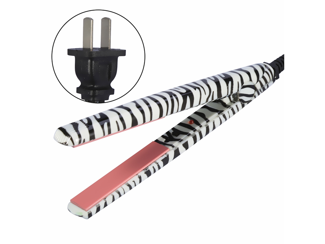 2026 1 Unidade de Plancha de Cabelo Portátil com Listras de Zebra Ferramenta Elétrica para Alisar e Pentejar os Cabelos