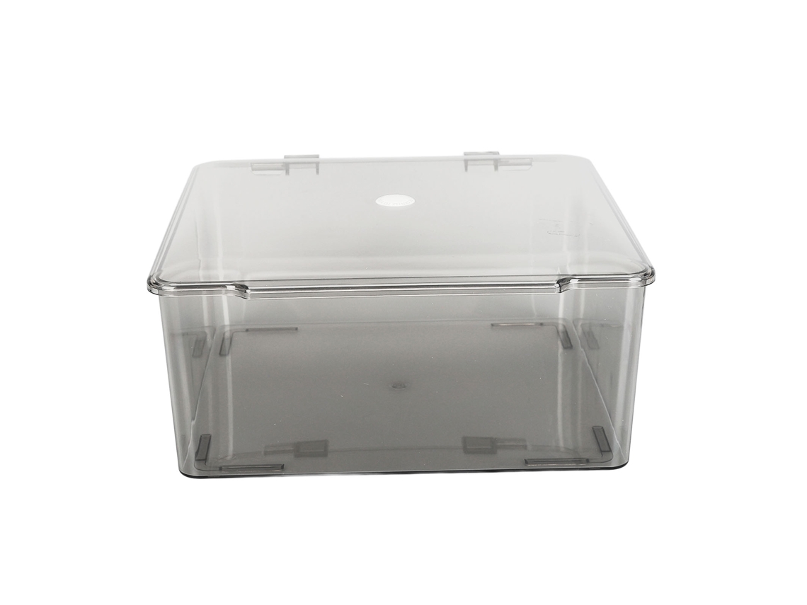 Caja Transparente De Almacenamiento De Cosméticos Com Tampa De Bisagra