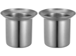 Conjunto de 2 Suportes para Escova Vaso Sanitário em Aço Inoxidável com Orifício Drenagem, CHABERLU