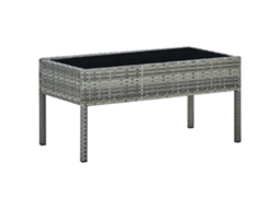 Maison Exclusive - Mesa De Jardim 75x40x37 Vime Pe Cinzento