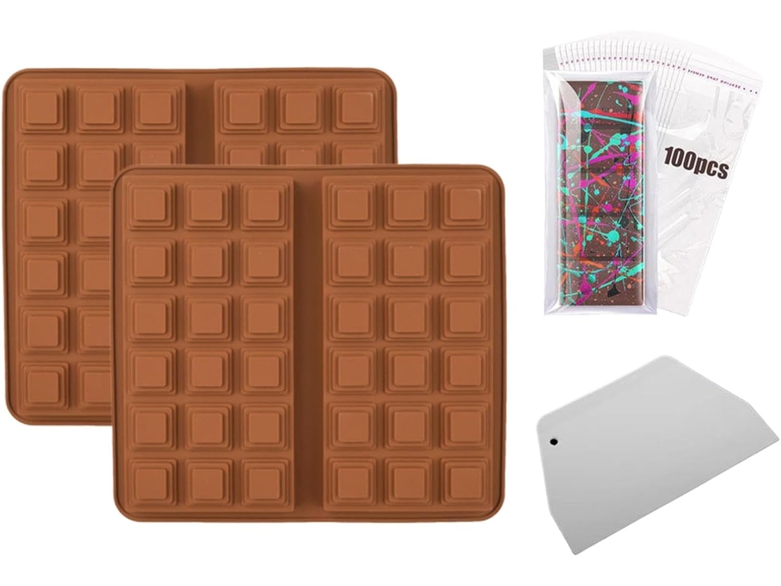 Molde De Silicone Para Tabletes De Chocolate.