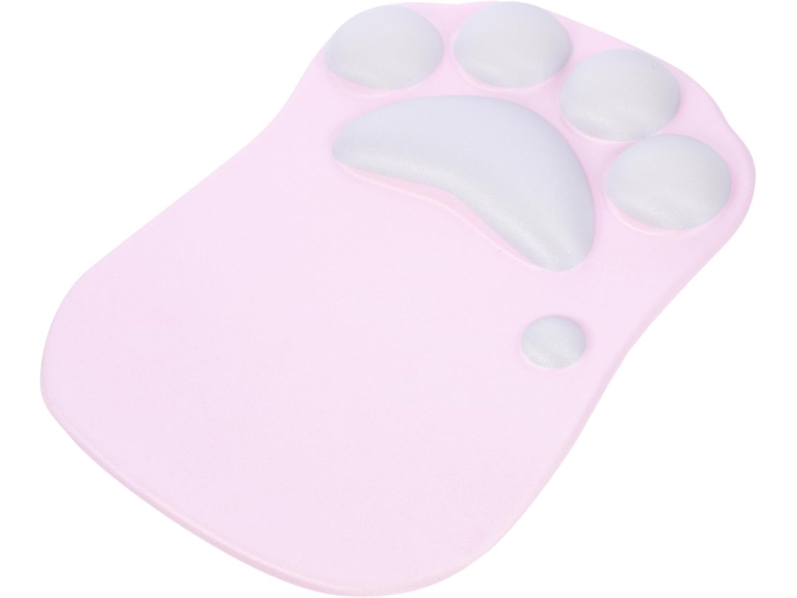 Lurelia Tapete De Rato Ergonómico Com Apoio De Pulso Em Silicone, Design Gato, Base Antiderrapante