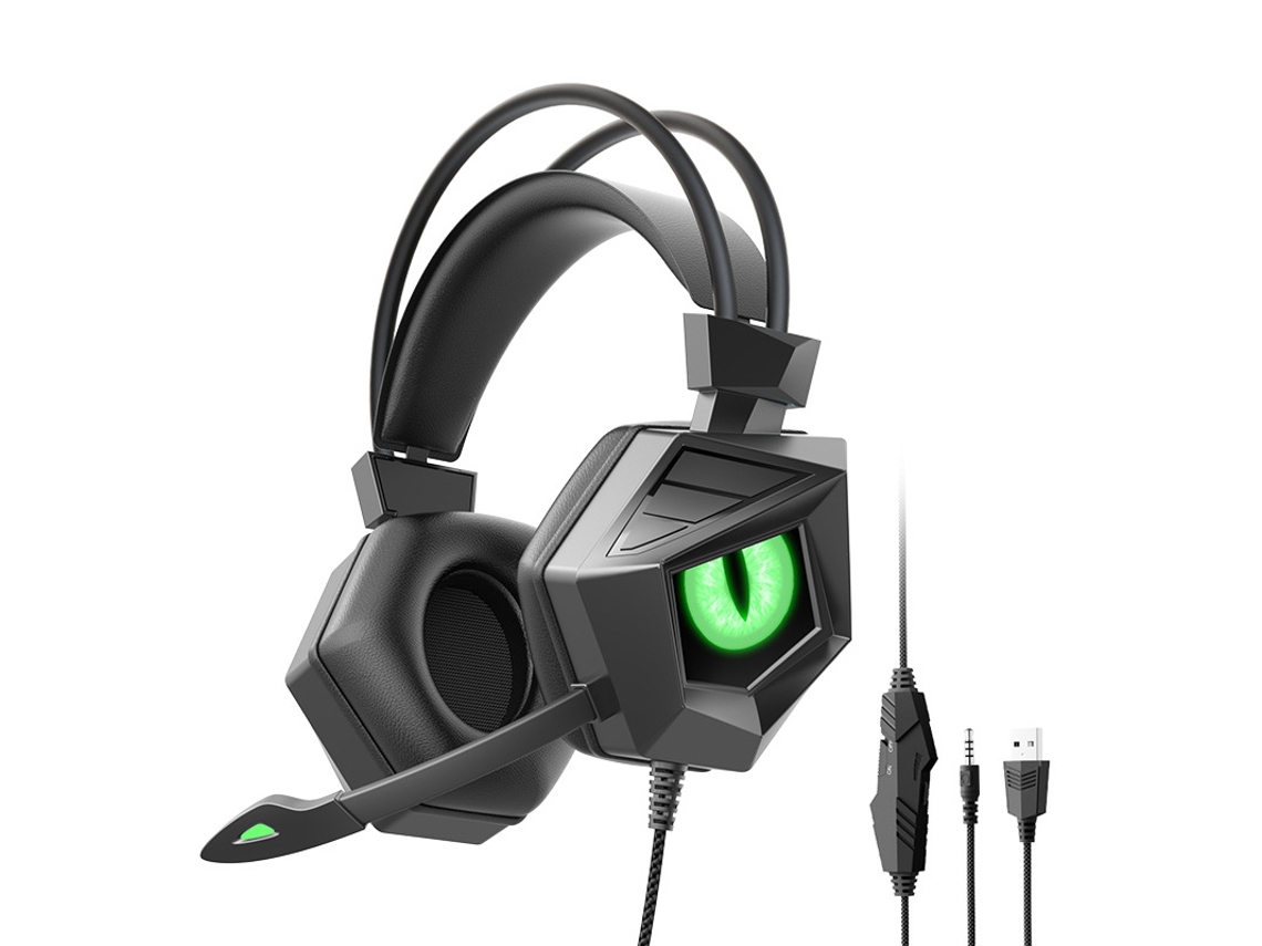 Fone Gamer com Fio, Microfone HD, Som Estéreo 3D, MDUG