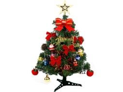 Árvore de Natal Mini com Ornamentos e Luzes a Pilhas 45cm LAXISCREED