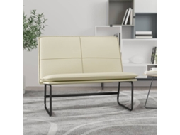 Vidaxl Banco 100x75x76 Cm Couro Artificial Cor Creme