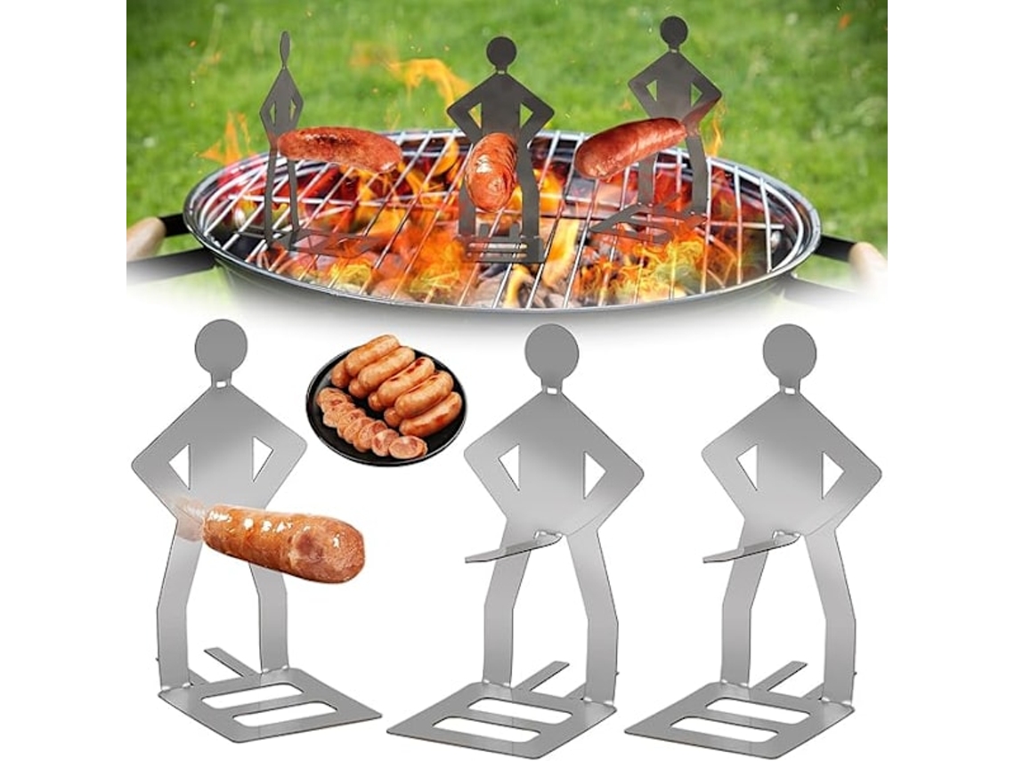 Utensílios Divertidos Para Churrasco - Garfos Para Linguiça, Acessórios Para Churrasco Ao Ar Livre, Piquenique E Acampamento.