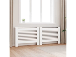 Vidaxl Coberturas De Radiador 2 Pcs 112x19x81,5 Cm Mdf Branco
