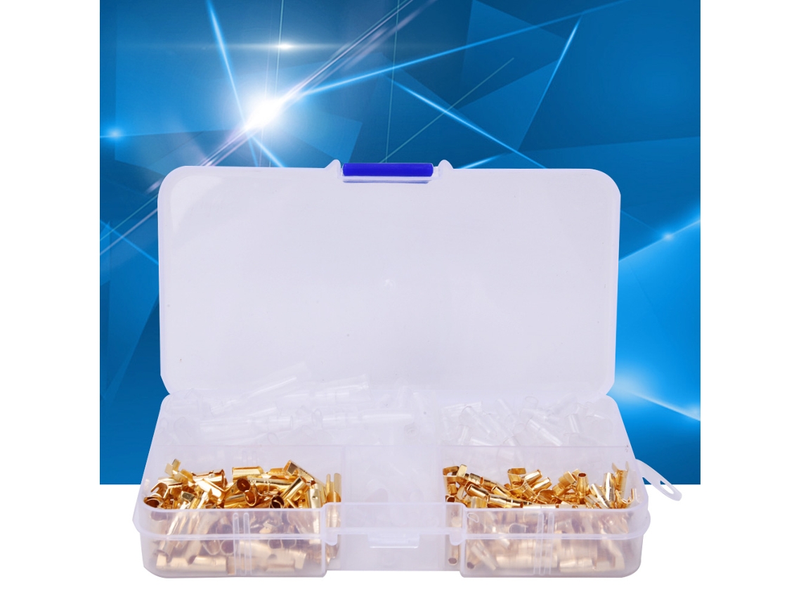 240 Conectores Bullet 3.5 Ouro Terminal Cabo